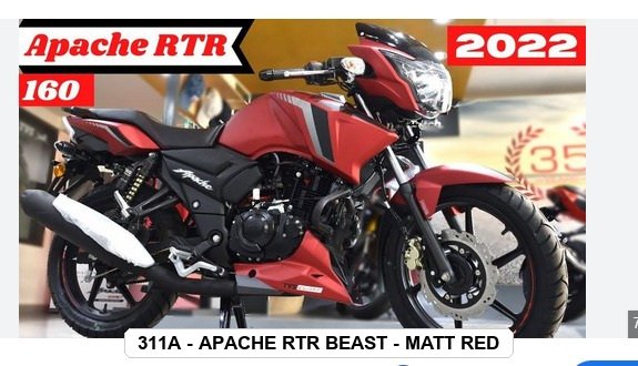 VISOR - APACHE RTR BEAST - MATT RED