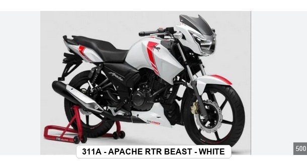 VISOR - APACHE RTR BEAST - WHITE