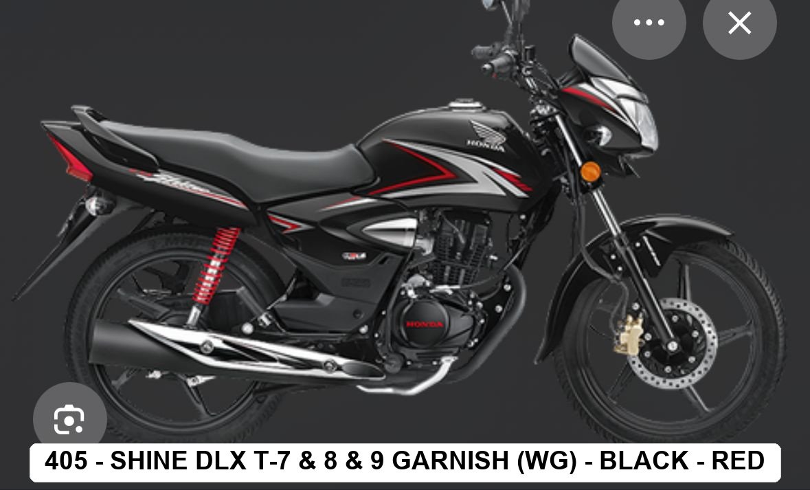 F.MUDGUARD - SHINE DLX T-7 & 8 & 9 GARNISH (W/G) - BLACK