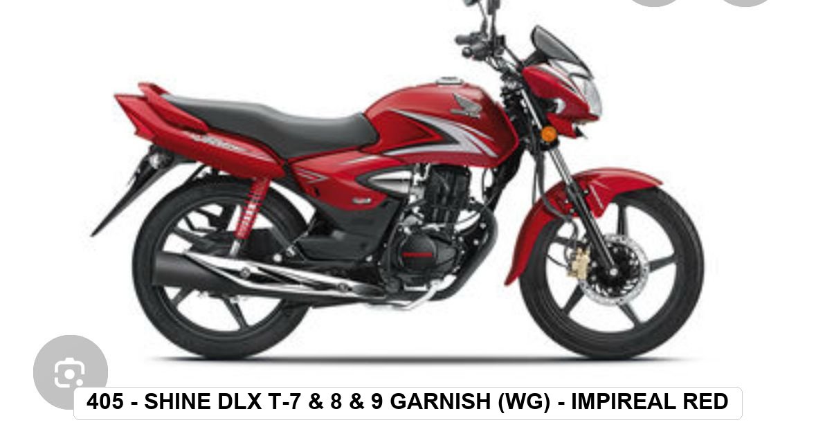 TAIL PANEL - SHINE DLX T-7 & 8 & 9 GARNISH (W/G) - IMPERIAL RED