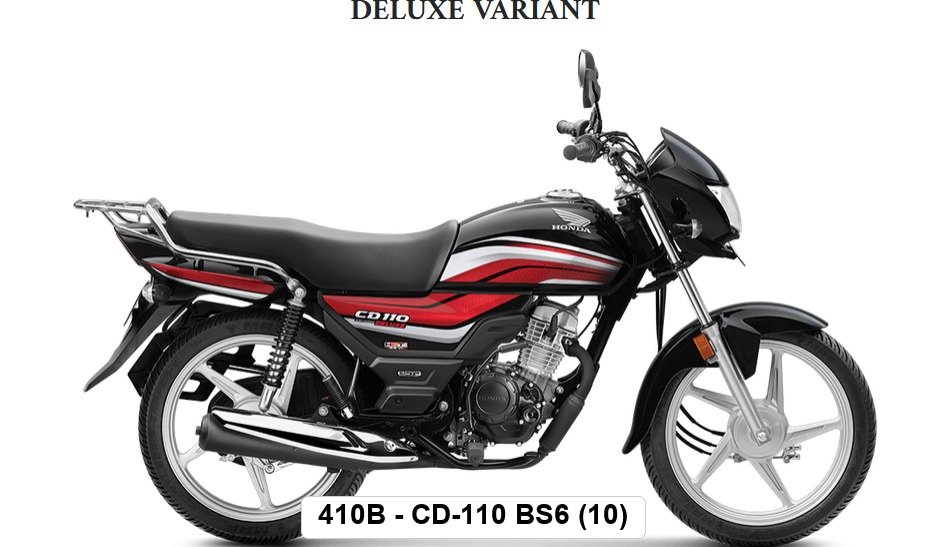 SIDE PANEL - HONDA CD-110 BS-6 - BLACK (BASE COLOR - BLACK , STICKER - RED)