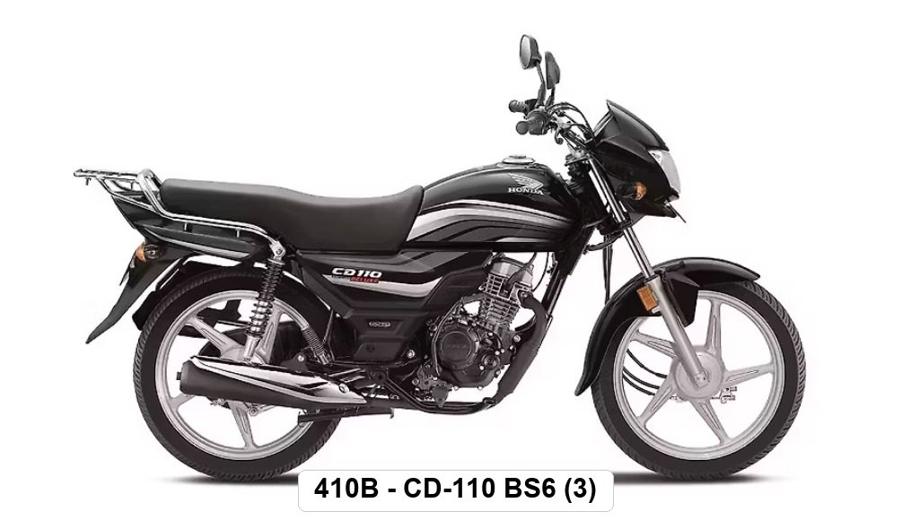 SIDE PANEL - HONDA CD-110 BS-6 - GREY (BASE COLOR - BLACK , STICKER - GREY)
