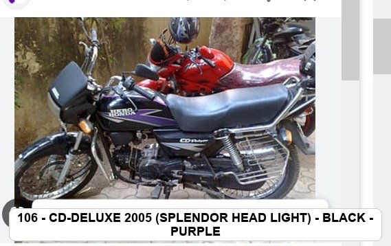 SIDE PANEL - CD-DELUXE 2005 (SPLENDOR HEAD LIGHT) - BLACK - PURPLE