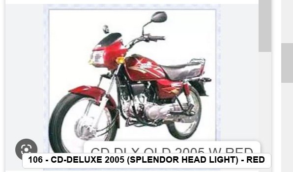 SIDE PANEL - CD-DELUXE 2005 (SPLENDOR HEAD LIGHT) - RED
