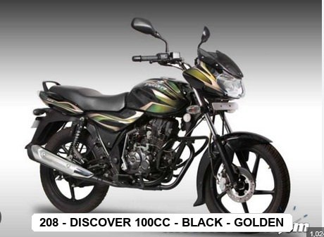 SIDE PANEL - DISCOVER 100cc - BLACK - GOLDEN