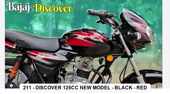 TAIL PANEL - DISCOVER 125cc ST - BLACK - RED