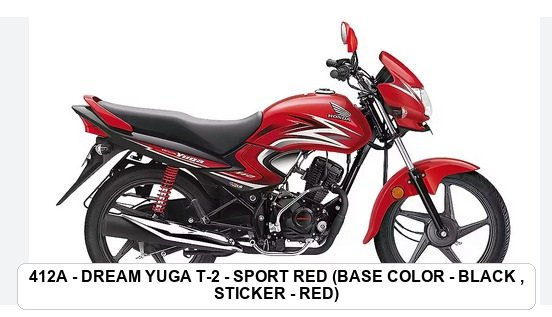 SIDE PANEL - DREAM YUGA T-2 - SPORT RED (BASE COLOR - BLACK , STICKER - RED)