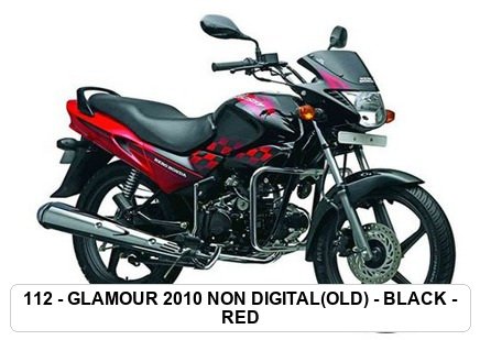 SIDE PANEL - GLAMOUR 2010 NON DIGITAL(OLD) - BLACK - RED (BASE COLOR - SPORT RED , STICKER - BLACK)