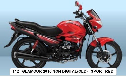 SIDE PANEL - GLAMOUR 2010 NON DIGITAL(OLD) - SPORT RED (BASE COLOR - BLACK , STICKER - RED)
