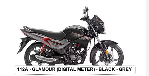 SIDE PANEL - GLAMOUR (DIGITAL METER) - BLACK - GREY (BASE COLOR - DARK SILVER , STICKER - SILVER)