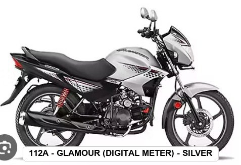 SIDE PANEL - GLAMOUR (DIGITAL METER) - SILVER (BASE COLOR - BLACK , STICKER - SILVER)