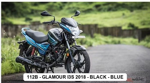 SIDE PANEL - GLAMOUR i3s 2018 - BLACK - BLUE (BASE COLOR - TECHNO BLUE , STICKER - BLACK)