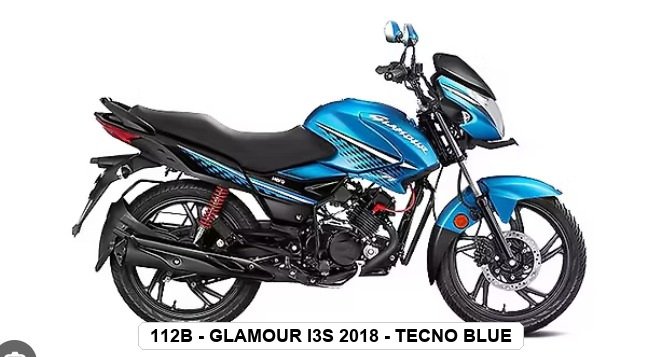 SIDE PANEL - GLAMOUR i3s 2018 - TECHNO BLUE (BASE COLOR - BLACK , STICKER - BLUE)
