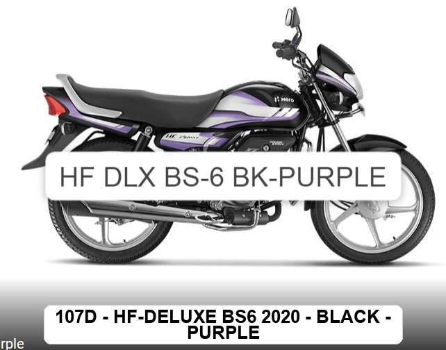 SIDE PANEL - HF-DELUXE BS6 2020 - BLACK - PURPLE