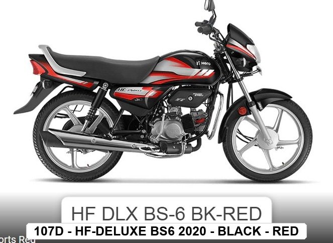 SIDE PANEL - HF-DELUXE BS6 2020 - BLACK - RED