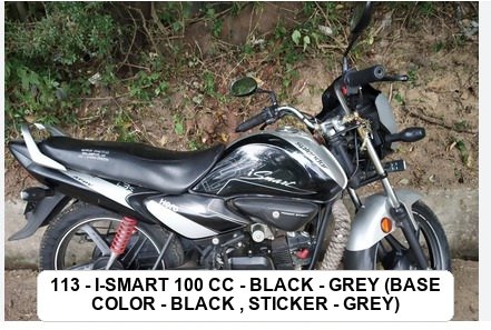 SIDE PANEL - i-SMART 100 CC - SILVER - BLACK (BASE COLOR - BLACK , STICKER - SILVER)