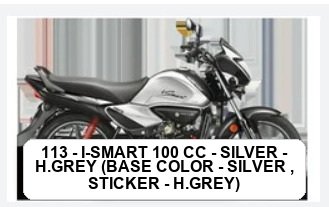SIDE PANEL - i-SMART 100 CC - HEAVY GREY - SILVER (BASE COLOR - SILVER , STICKER - HEAVY GREY)
