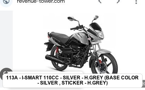 SIDE PANEL - i-SMART 110cc - SILVER - H.GREY (BASE COLOR - BLACK , STICKER - SILVER)