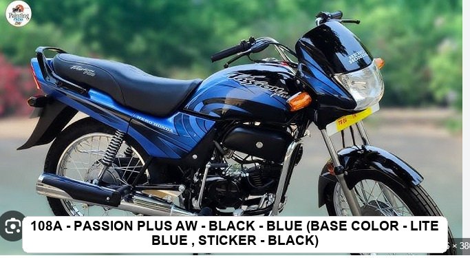 SIDE PANEL - PASSION PLUS A/W - BLACK - BLUE (BASE COLOR - LITE BLUE , STICKER - BLACK)