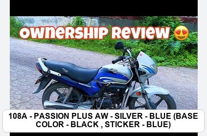 SIDE PANEL - PASSION PLUS A/W - SILVER - BLUE (BASE COLOR - BLACK , STICKER - BLUE)