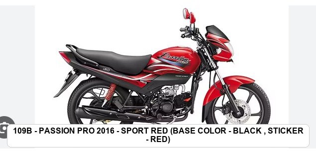 SIDE PANEL - PASSION PRO 2016 - BLACK - RED (BASE COLOR - SPORT RED , STICKER - BLACK)