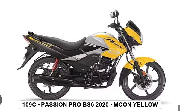 VISOR - PASSION PRO BS6 2020 - MOON YELLOW