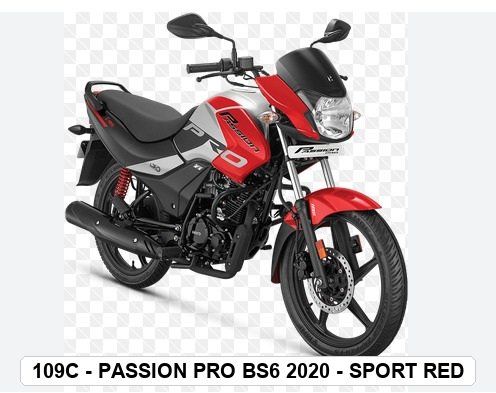 F.MUDGUARD - PASSION PRO BS6 2020 - SPORT RED