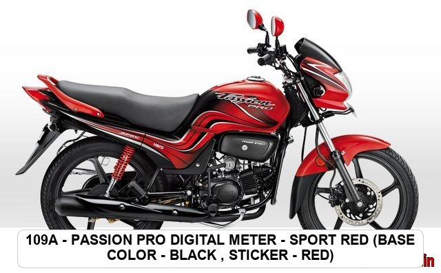 SIDE PANEL - PASSION PRO DIGITAL METER - BLACK - RED (BASE COLOR - SPORT RED , STICKER - BLACK)