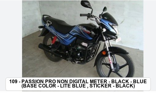 SIDE PANEL - PASSION PRO NON DIGITAL METER - BLACK - BLUE (BASE COLOR - LITE BLUE , STICKER - BLACK)