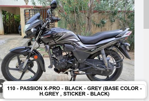 SIDE PANEL - PASSION X-PRO - BLACK - GREY (BASE COLOR - H.GREY , STICKER - BLACK)
