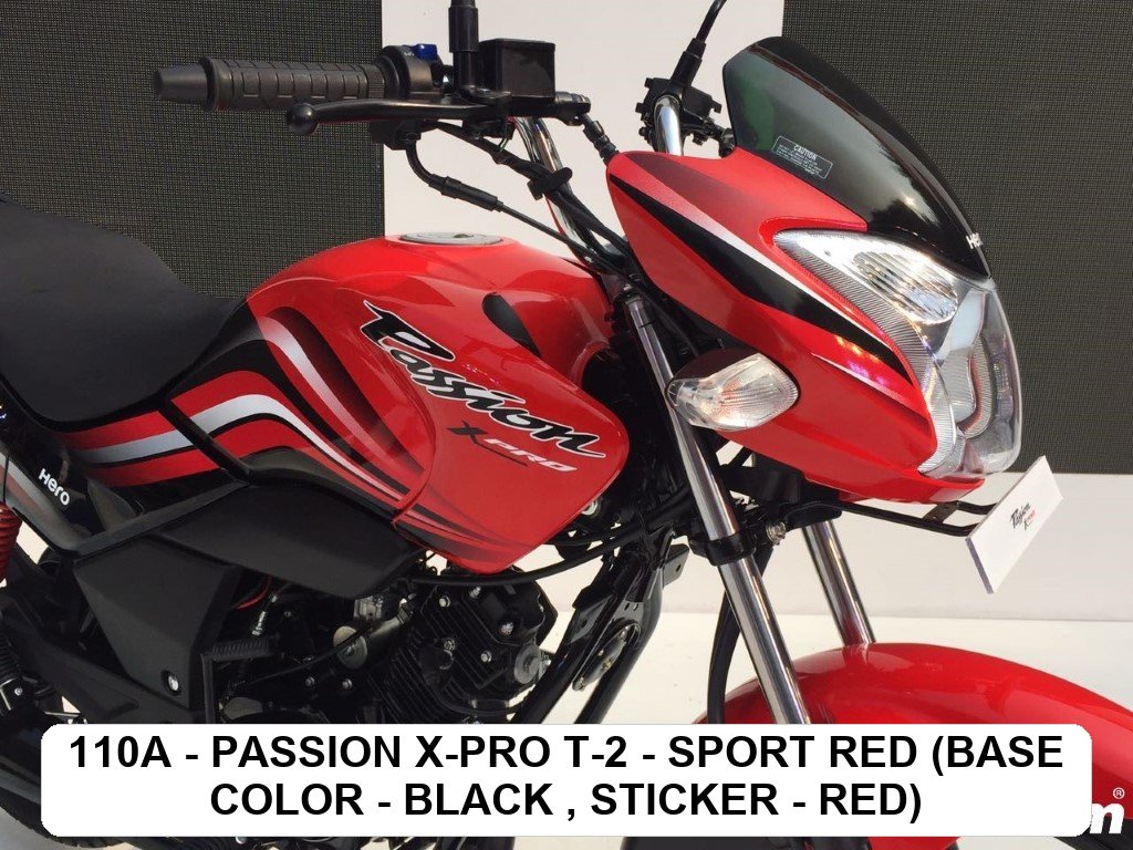 SIDE PANEL - PASSION X-PRO T-2 - BLACK - RED (BASE COLOR - SPORT RED , STICKER - BLACK)