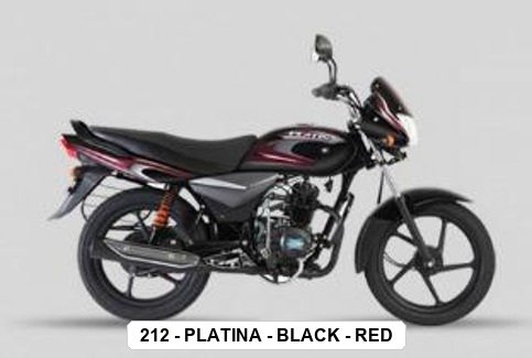 SIDE PANEL - PLATINA - RED (BASE COLOR - BLACK , STICKER - RED)