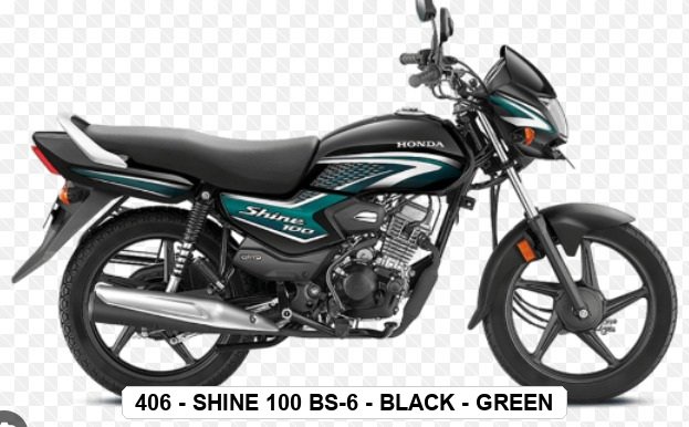 VISOR - SHINE 100 BS-6 - BLACK - GREEN