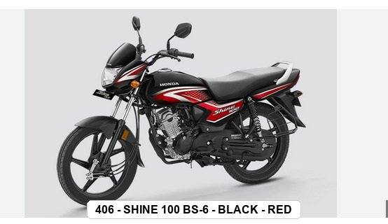 VISOR - SHINE 100 BS-6 - BLACK - RED