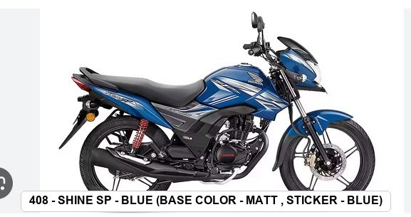 SIDE PANEL - SHINE SP - BLUE (BASE COLOR - MATT , STICKER - BLUE)