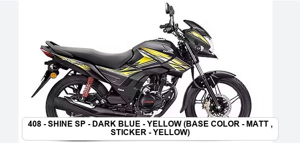 SIDE PANEL - SHINE SP - DARK BLUE - YELLOW (BASE COLOR - MATT , STICKER - YELLOW)