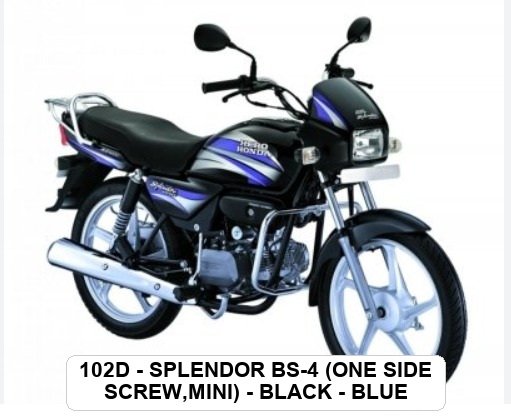 SIDE PANEL - SPLENDOR BS-4 (ONE SIDE SCREW,MINI) - BLACK - BLUE