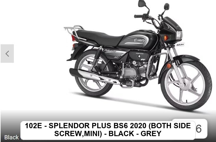 F.MUDGUARD - SPLENDOR PLUS BS6 2020 (BOTH SIDE SCREW,MINI) - BLACK