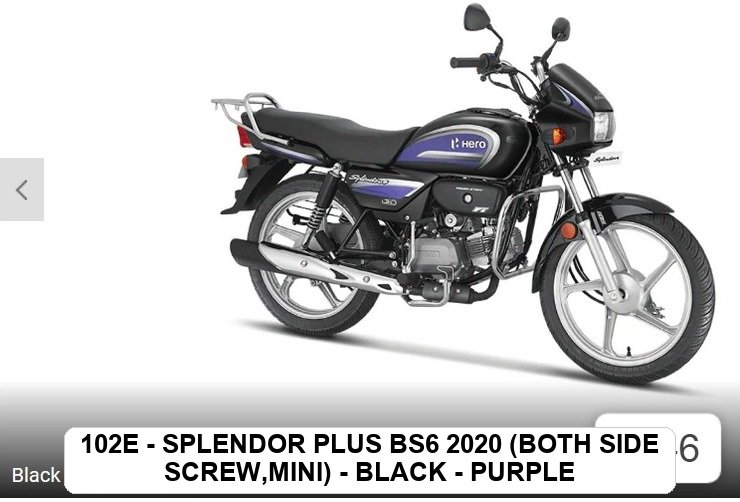 SIDE PANEL - SPLENDOR PLUS BS6 2020 (BOTH SIDE SCREW,MINI) - BLACK - PURPLE