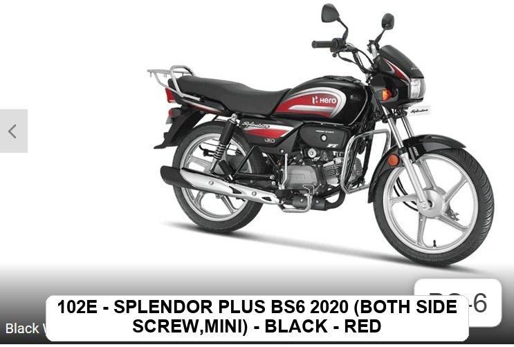 SIDE PANEL - SPLENDOR PLUS BS6 2020 (BOTH SIDE SCREW,MINI) - BLACK - RED