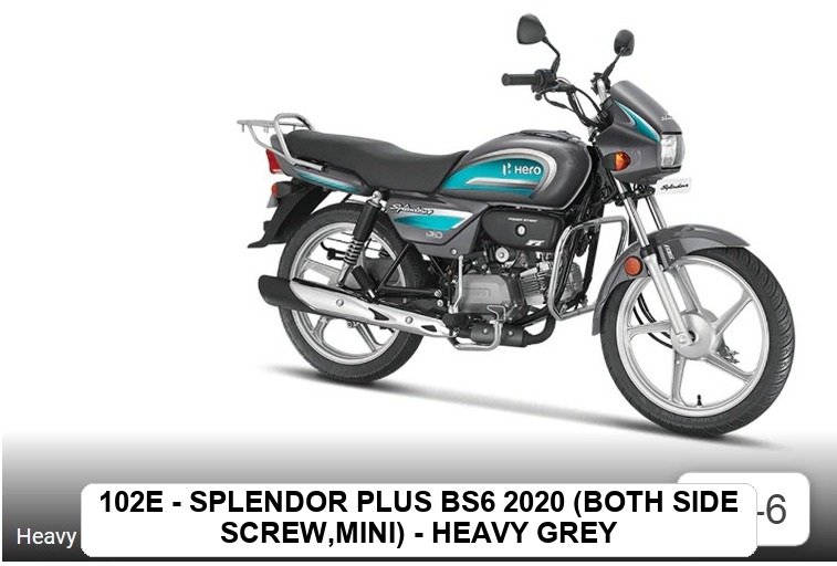 F.MUDGUARD - SPLENDOR PLUS BS6 2020 (BOTH SIDE SCREW,MINI) - HEAVY GREY