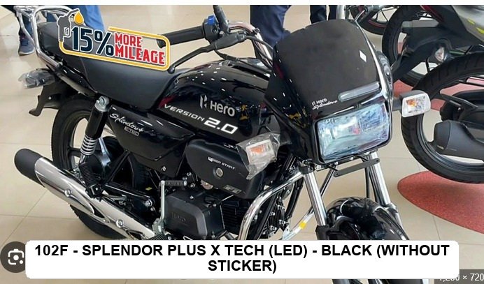 VISOR - SPLENDOR PLUS X TECH (LED) - BLACK (WITHOUT STICKER)