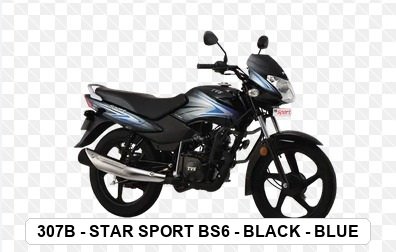 VISOR - STAR SPORT BS6 - BLACK - BLUE