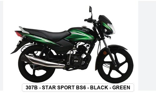 VISOR - STAR SPORT BS6 - BLACK - GREEN