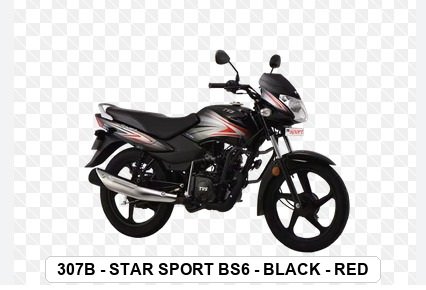 VISOR - STAR SPORT BS6 - BLACK - RED