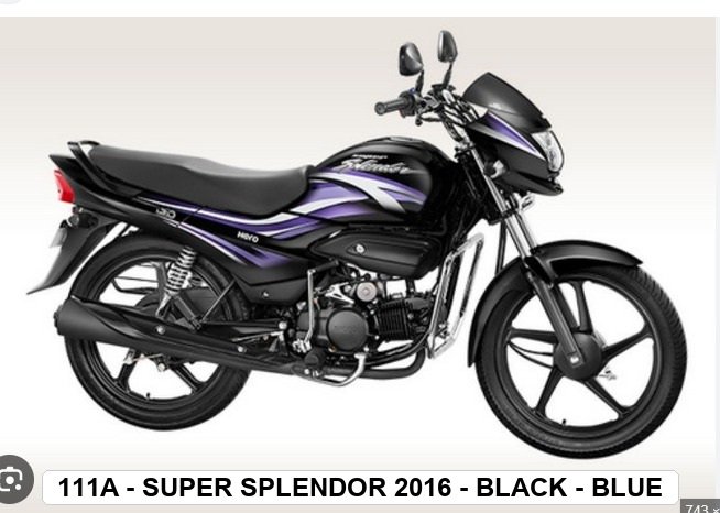 SIDE PANEL - SUPER SPLENDOR 2016 - BLACK - BLUE
