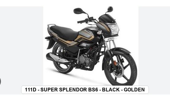SIDE PANEL - SUPER SPLENDOR BS6 - BLACK - GOLDEN